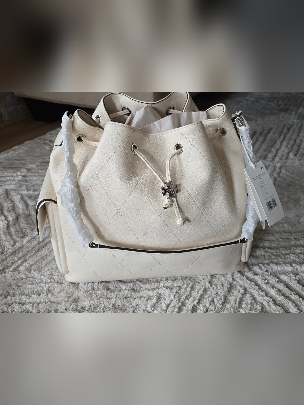 SOLD OUT Tory Burch Quilted Drawstring Bucket Bag - Women